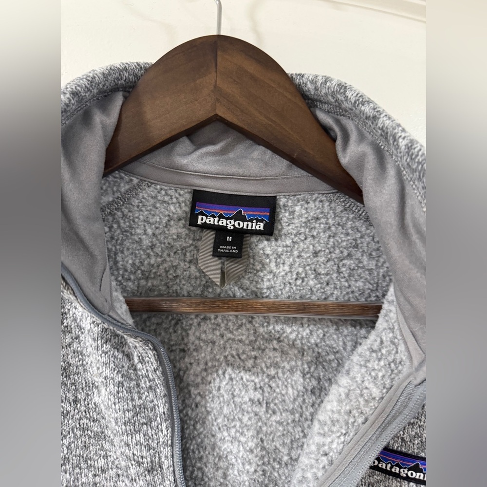 Patagonia Better Sweater Women’s Medium 1/4 Zip Gray Fleece Pullover - Picture 4 of 11